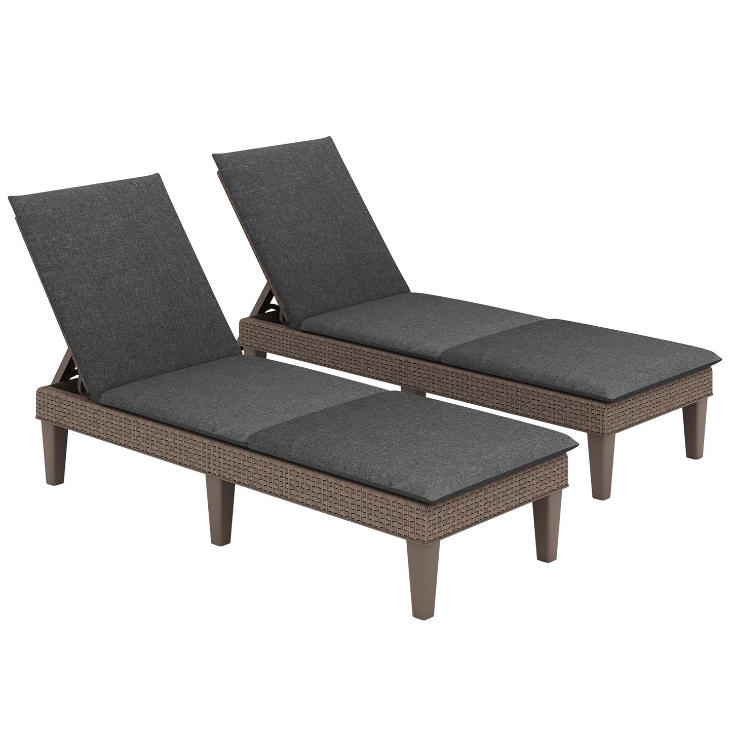 Tangkula Patio Lounge Chair with Cushion