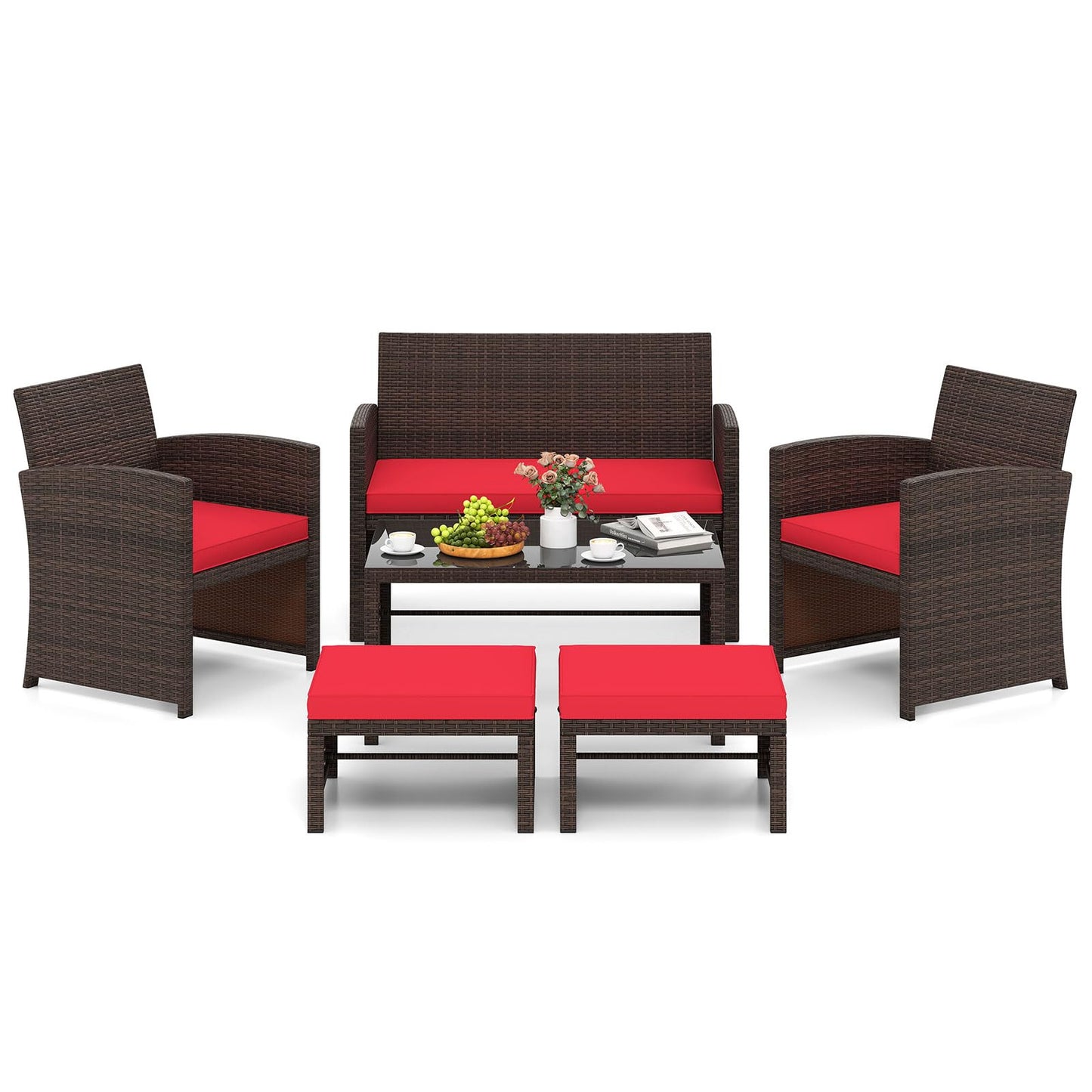 Tangkula 6 Pieces Patio Furniture Set