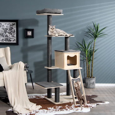 69 Inch Modern Cat Tree - Tangkula