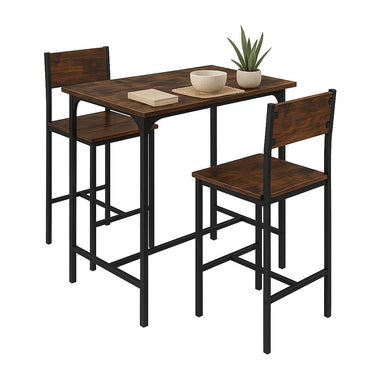 Tangkula 3 Piece Counter Height Bar Table Set Pub Table and Chairs