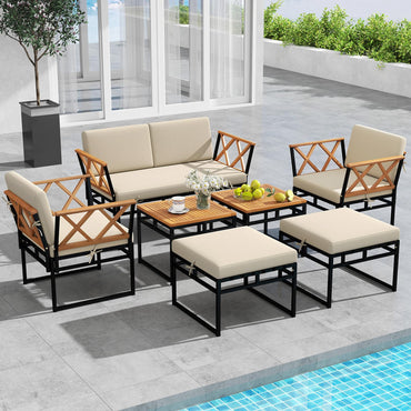 Ensemble de meubles d'extérieur 7 pièces Tangkula