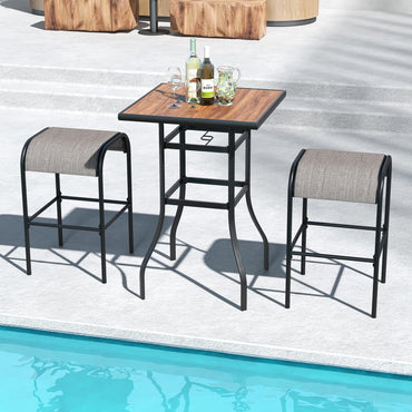 Tangkula 3 Piece Patio Dining Set for Lawn Yard Poolside Garden