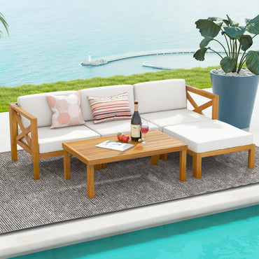 Ensemble de mobilier de conversation d'extérieur 5 pièces Tangkula