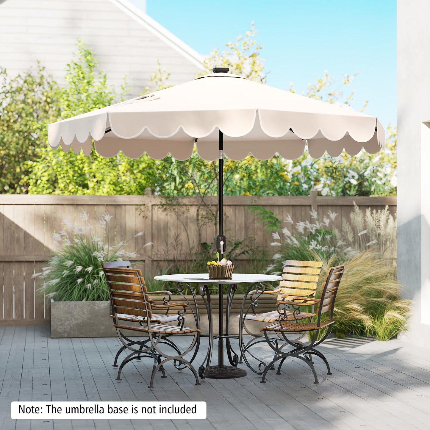 Tangkula 9.5 FT Solar Patio Umbrella