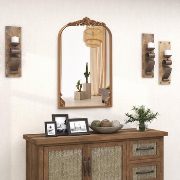Miroir mural Tangkula doré vieilli (38"L x 26"l)