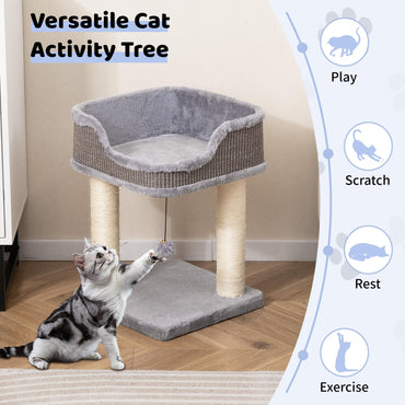 Tangkula Small Cat Tree for Indoor Cats for Play Rest