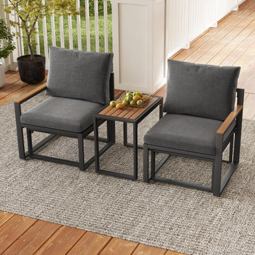 Tangkula Ensemble de mobilier de patio 3 pièces