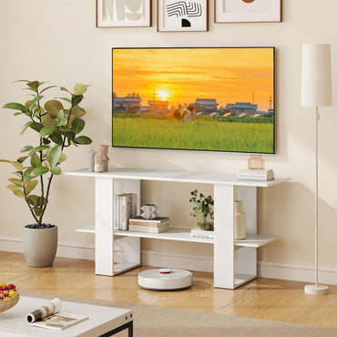 Tangkula 2-Tier TV Stand for TVs up to 55 Inch Entertainment Center
