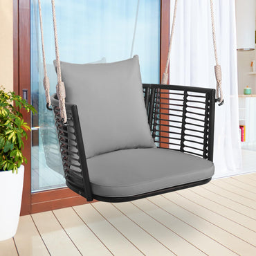 Tangkula Outdoor Metal Porch Swing for Front Porch