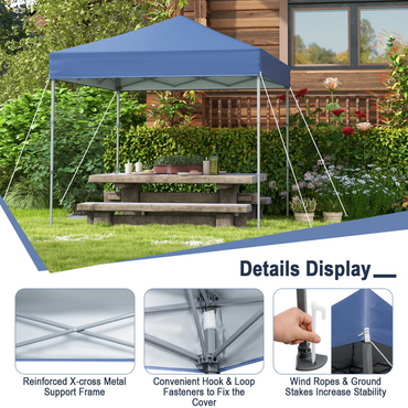 6.6 ft x 6.6 ft Outdoor Pop-up Instant Canopy Tent - Tangkula