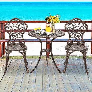 3 Pieces Outdoor Bistro Set, Patio Furniture Set