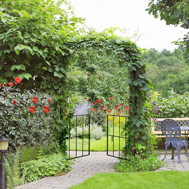 Tangkula 7.5Ft Garden Arbor with Gate