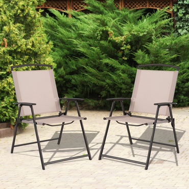 Tangkula Chaises pliantes de patio, lot de 2