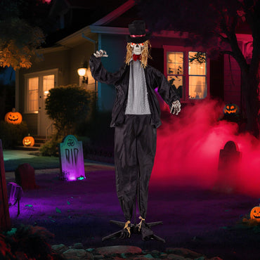 Tangkula Marié Animé Debout 2,2 M Décoration de Maison Hantée Halloween