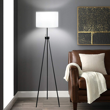 Tangkula 60.5" Metal Tripod Floor Lamp, Contemporary Minimalist Standing Floor Light with Iron Legs