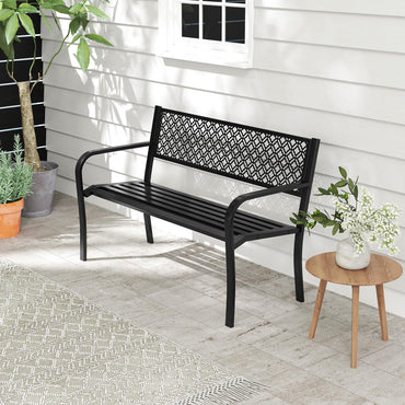 Banc de jardin extérieur Tangkula 50 pouces