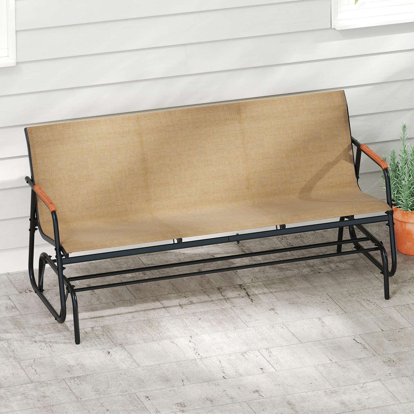 Tangkula 2/3-Person Outdoor Glider Bench