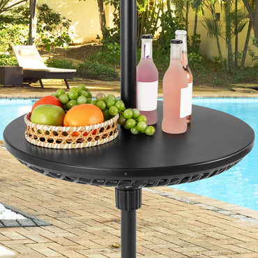Tangkula Outdoor Umbrella Table Tray