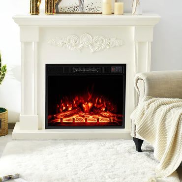 Tangkula 23" Electric Fireplace, 5,000 BTU Fireplace Insert with Remote Control