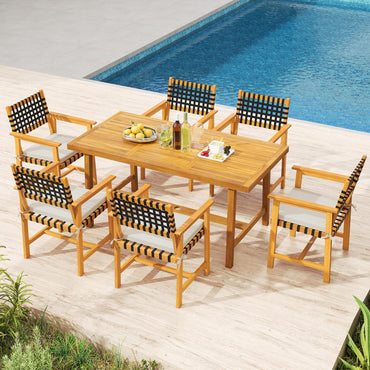 Tangkula 3 Piece Patio Dining Set for 4 People