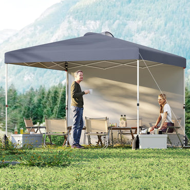 Tangkula 10x10 FT Pop up Canopy with Sidewall for Party Event Patio
