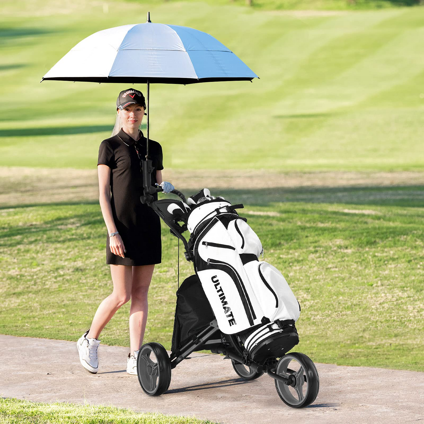 Golf Push Pull Cart - Tangkula