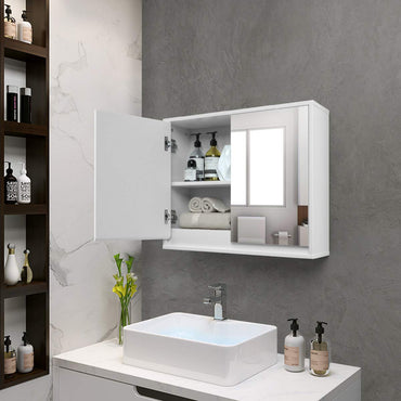 2-Tier Wall-Mounted Storage Cabinet - Tangkula
