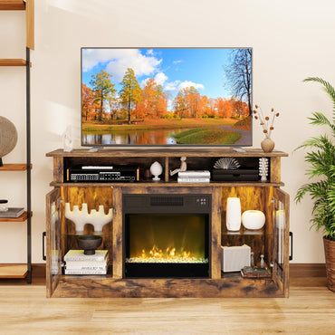 Tangkula Fireplace TV Stand for 40 Inch TV