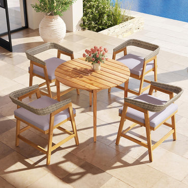 Tangkula 5 Piece Patio Dining Set for 4