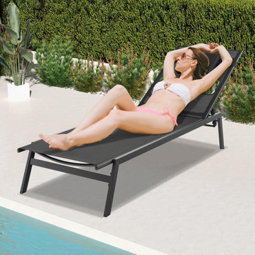 Chaise Longue de bronzage Tangkula avec trou facial et trous latéraux