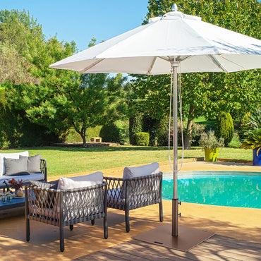 Tangkula 50LBS Patio Umbrella Base with 2 Tightening Knobs & 2 Wheels