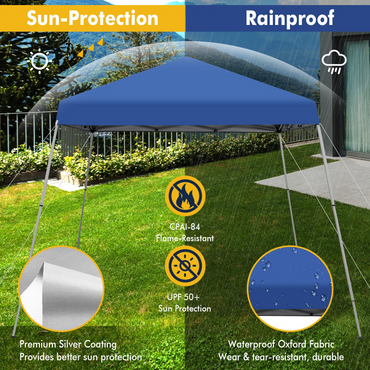 Tangkula 10 ft x 10 ft Outdoor Instant Pop-up Canopy, Folding Slanted Leg Canopy Tent