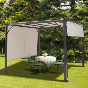 Tangkula 2PCS 16x4 Ft Universal Replacement Canopy for Pergola Structure