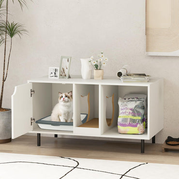 Tangkula Double Litter Box Enclosure
