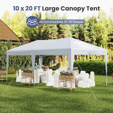 Tangkula 10 x 20 FT Pop Up Canopy Easy Setup Outdoor Tent Shelter