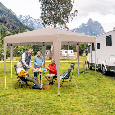 Tangkula 13x11.5 FT Hexagonal Pop Up Canopy