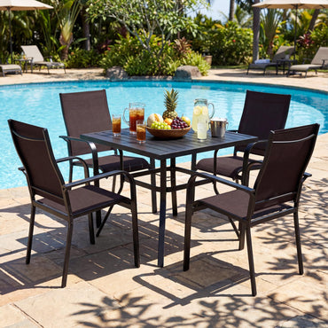 Tangkula 5 Pieces Patio Dining Set for 4