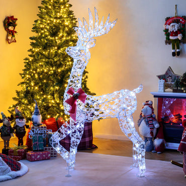 Tangkula 5 FT Lighted Christmas Reindeer