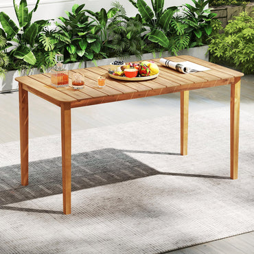 Tangkula Table à manger rectangulaire d'extérieur (54 x 28 x 29)