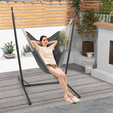 Tangkula Adjustable Hammock Chair with Stand