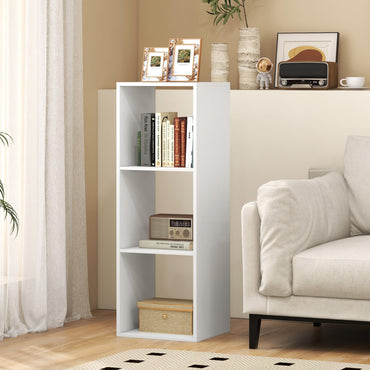 Tangkula 3-Cube Bookcase, 4-Tier Bookshelf with Open Compartments