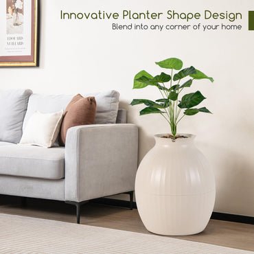 Tangkula Hidden Litter Box Plant, Cat Litter Box Enclosure Furniture with Odor Removal System