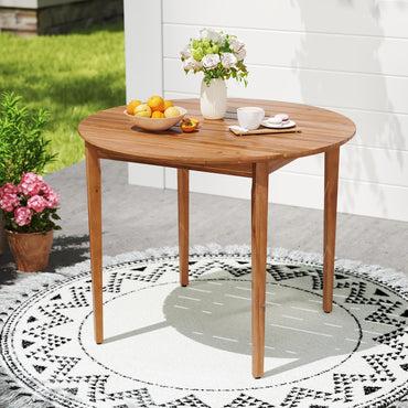 Table à manger d'extérieur ronde Tangkula pour 4 personnes