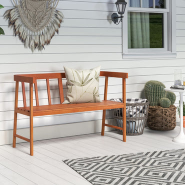 Tangkula Garden Bench with Slatted Seat for Porch, Park, Backyard