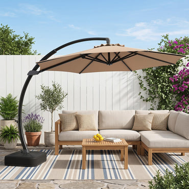 Tangkula 11FT Patio Umbrella with Base Included