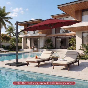 Tangkula 10ft Patio Umbrella Offset Cantilever Outdoor Umbrella(10 x 10 x 8.3 ft)