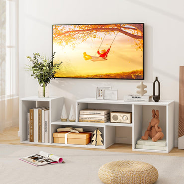 Tangkula 2 Pieces L Shaped TV Stand for Living Room
