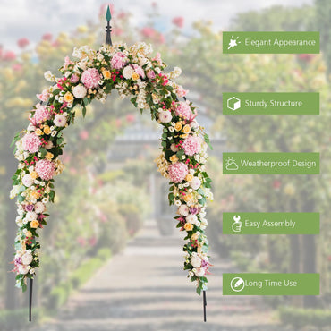 Tangkula 8.4 Ft Gothic Garden Arbor for Wedding