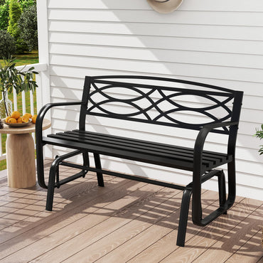 Tangkula 2-Person Outdoor Glider Bench