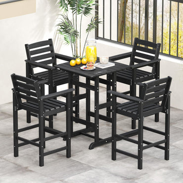 Tangkula Patio Adirondack Bar Chairs Set of 2/4